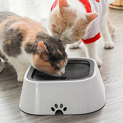 OKAWADACH Dog Water Bowl, Pet Water Bowl No-Spill Slow Water Feeder for Vehicle Carried