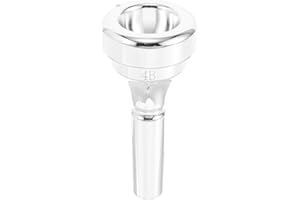 ULTECHNOVO Cornet Mouthpiece Metal Brass Instrument Accessory Silver Plated Replacement for Beginner Cornet