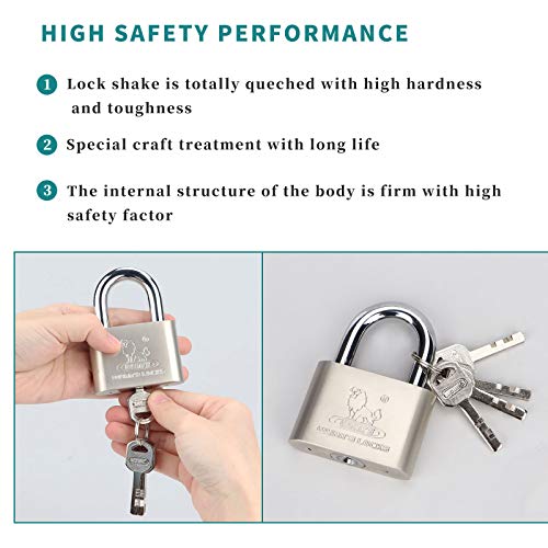 Padlock with Keys for Outdoor Use, Katfort 2.36inch(60mm) Keyed