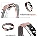 Leather Bands Compatible with Fitbit Charge 5, Soft Genuine Leather Quick Replace Band for Women Men, Replacement Waterproof Wristband for Fitbit Charge 5 (Pink Sand)