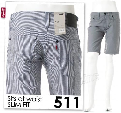 Amazon リーバイス Levi S Levis メンズ 511 ヒッコリー ハーフパンツ ジーンズ 0001 0002 Levis ショーツ デニム ショートパンツ 36 0002 ショートパンツ 通販