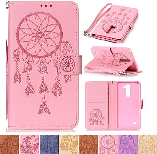 LG Stylus 2 Case, LG G Stylo 2 (LS775) Case, Firefish [Kickstand] [Card Slots] Flip Folio Magnetic Closure Protective Cover with Wrist Strap for LG Stylus 2 / G Stylo 2 (LS775)- Net-F