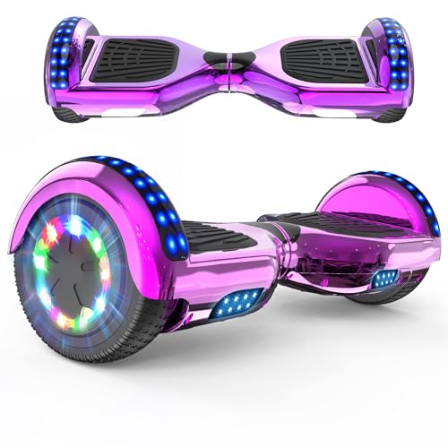 RCB Hoverboard 6,5 Zoll Skateboard für Kinder und Jugendliche mit Bluetooth und LED-Licht, leistungsstarker Motor, Geschenk für Kinder
