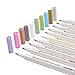 Metallic Paint Marker Pens - Set of 10 Colors - Fine Point Metal Art Brush Tip Markers for Glass Paint, Black Paper, Painting Rocks,Photo,Album,Scrapbooking,Gift Card Making,Christmas DIY Craft Kids