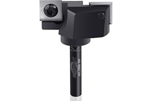 CNC Spoilboard Surfacing Router Bit, 1/4" Shank 1-1/2" Cutting Diameter, Carbide Insert Slab Flattening Router Bits Planing Bit Wood Planer Bit Woodworking Tools by BINSTAK