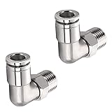 Jienk 2Packs Pneumatic 304 Stainless Steel Male