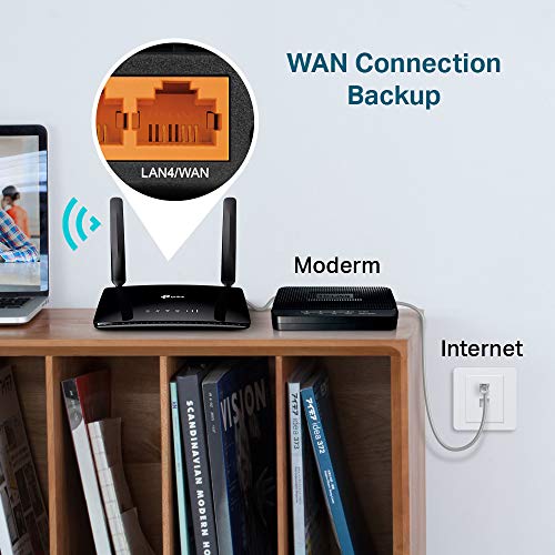 Tp-Link-Router-4G-LTE-WiFi-con-Velocidad-Alta-hasta-1200-Mbps-Alternativas-para-ADSL-Compatible-con-Todos-los-Operadores-Limite-del-Consumo-del-Dato-MR400-Negro-Bureau