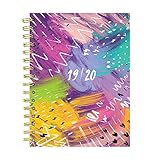 Brushstroke Abstract Art Medium Weekly Monthly 2020 Planner: July 2019 - June 2020 (Academic School by