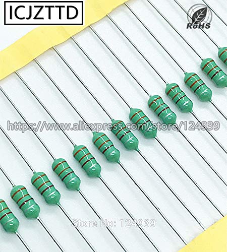Maslin 100PCS 0410 1MH 1.2MH 1.5MH 2.2MH 3.3MH 4.7MH Inductors 1/2W 0.5W Color Ring Inductance Circle Power Inductor - (Value of Resistance: 1.5MH 100pcs)