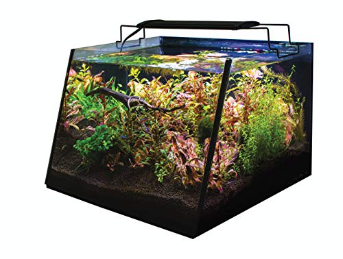 Lifegard Aquatics Full-View 7 Gallon Aquarium with LED Light, Heater, Net, Algae Magnet & Built-in Back Filter with Pump - Thumbnail 2