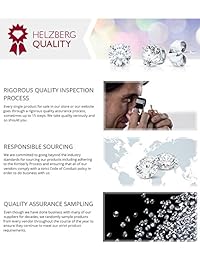 Helzberg Diamonds - Pendientes de plata de ley con diamantes de imitación de 1 4 quilates (color I-J, claridad I3)