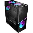 MSI MPG SEKIRA 500X Full Tower Gaming Computer Case (Black, 3X 200mm ARGB + 1x 200mm + 1x120mm ARGB Fans, 8 Channel ARGB Hub, USB Type-C, Tempered Glass, MSI Center, E-ATX, ATX, mATX, Mini-ITX)