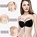 Adhesive Bra Strapless Push up Bra with Drawstring Reusable Invisible Silicone Bra