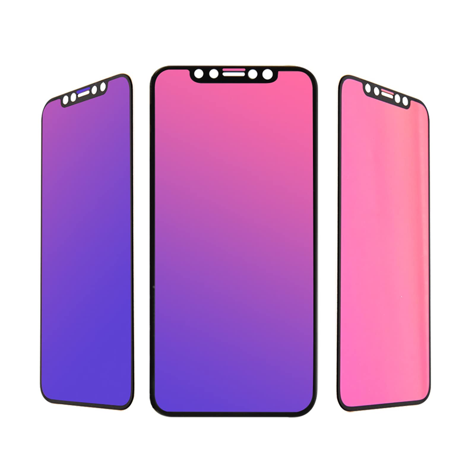 Erha Genius Privacy Screen Protector for iPhone 11/ iPhone XR, Electroplated Colorful Anti-Spy Tempered Glass Film (6.1 inch)