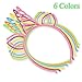 CXWILL Unicorn Headbands 30 Pcs Plastic Unicorn Hairbands for Girls Party Favors (6 Colors)