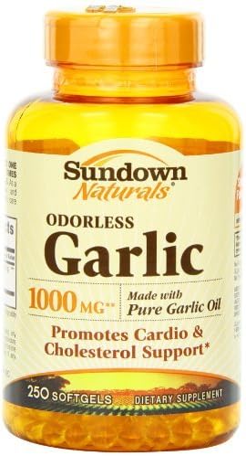 Sundown Naturals Odorless Garlic 1000Mg Softgels, 250 Count by Rexall Sundown Naturals