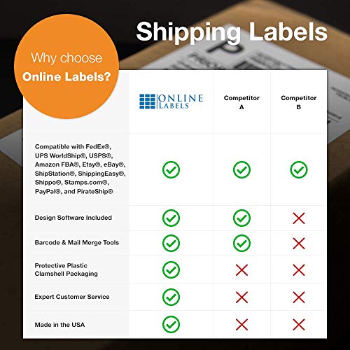 8.5 x 5.5 Shipping Labels Pack of 500 Labels, 250 Sheets Inkjet
