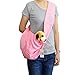Bro'Bear i'Pet Hands-Free Reversible Small Dog-Cat Sling Carrier Bag Travel Tote Soft Comfortable Puppy/Kitty/Rabbit Double-Sided Pouch Shoulder Carry Tote Handbag, Pink