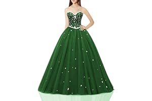 Likedpage Women's Sweetheart Ball Gown Tulle Quinceanera Dresses Prom Dress