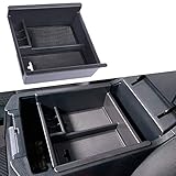 JDMCAR Center Console Organizer Compatible with Toyota 4Runner (2010-2019 2020), Insert ABS Black Materials Tray, Armrest Box Secondary Storage