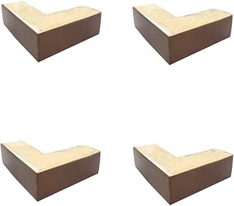 HRD Patas de Muebles de Madera Maciza, en Forma de L, Patas de sofá