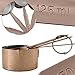8-Piece Copper Measuring Cup & Spoon Set; Hammered Copper Style with Stainless Steel