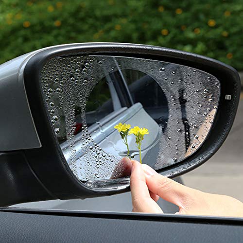 ELESKY Car Rear View Mirror Film HD Clear Rainproof Film Anti-Fog Anti-Glare Anti-Scratch Anti-Mis Rainproof Waterproof, Safe Driving Sticker
