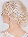 Yean Bride Wedding Hair Comb Silver Bridal Headpiece Hair Piece Accessories for Women and Girls