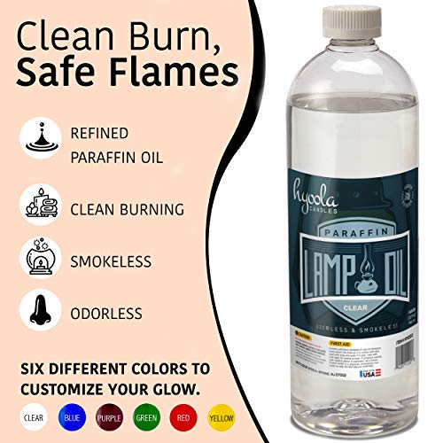 Hyoola Liquid Paraffin Lamp Oil Clear Smokeless, Odorless, Ultra