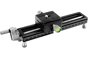 Fotopro Slider Rail Macro Focusing for Close-up Shooting Macro Photography with Quick Release Plate 7.4 Inch Universal Camera