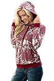 Shopglamla Floral Print Hood Detail Long Sleeves Top Made in USA