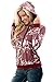 Shopglamla Floral Print Hood Detail Long Sleeves Top Made in USA