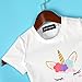 Fancyqube Kid's Unicorn Print Short Sleeve Birthday T Shirt