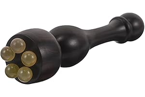 CATIEBYE Natural Rosewood Eye Massager Face Massage Stick Facial and Neck Massage Tool Portable Wooden Roller for Facial Scul