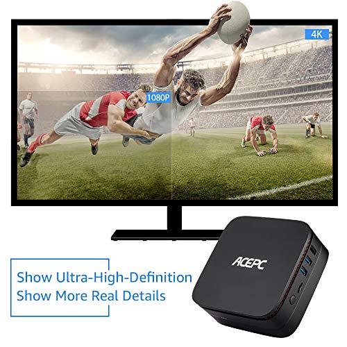 ACEPC AK1 Mini PC, Windows 10 Pro (64-bit) Intel Celeron Apollo Lake J3355 Processor(up to 2.5GHz) Desktop Computer[4GB DDR3/32GB eMMC,2.4G+5G Dual WiFi,Gigabit Ethernet,BT 4.0,4K,Type-C] - Thumbnail 5