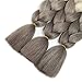 SONNET Synthetic Ombre Jumbo Braiding Hair 3bundles/lot 300g Kanekalon Fiber Hair Extension for Box Twist Braiding with 10pcs Free Decoration Dreadlock Deads (L-Yellow/Gray)