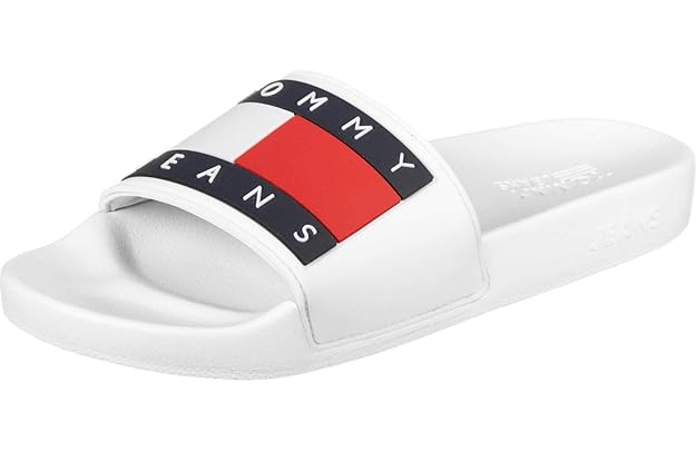 Tommy Jeans Flag Pool Badeschuhe White