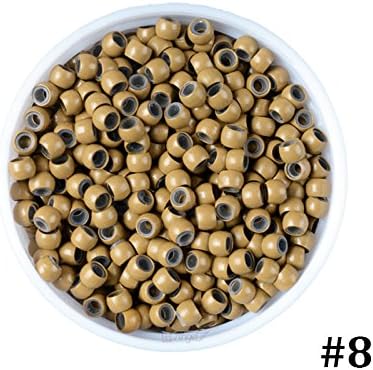 1000 Units Per Lot Silicone Nano Beads ,Micro Nano Ring with Silicone Line for Nano Tip Hair (8#)