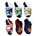 Transformers Boys 6 pk No Show Socks (6-8, Decepticons & Autobots)