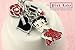 Z371-B New Cute Red Betty Boop Black Heart Lipstick Rose Charms Keychain