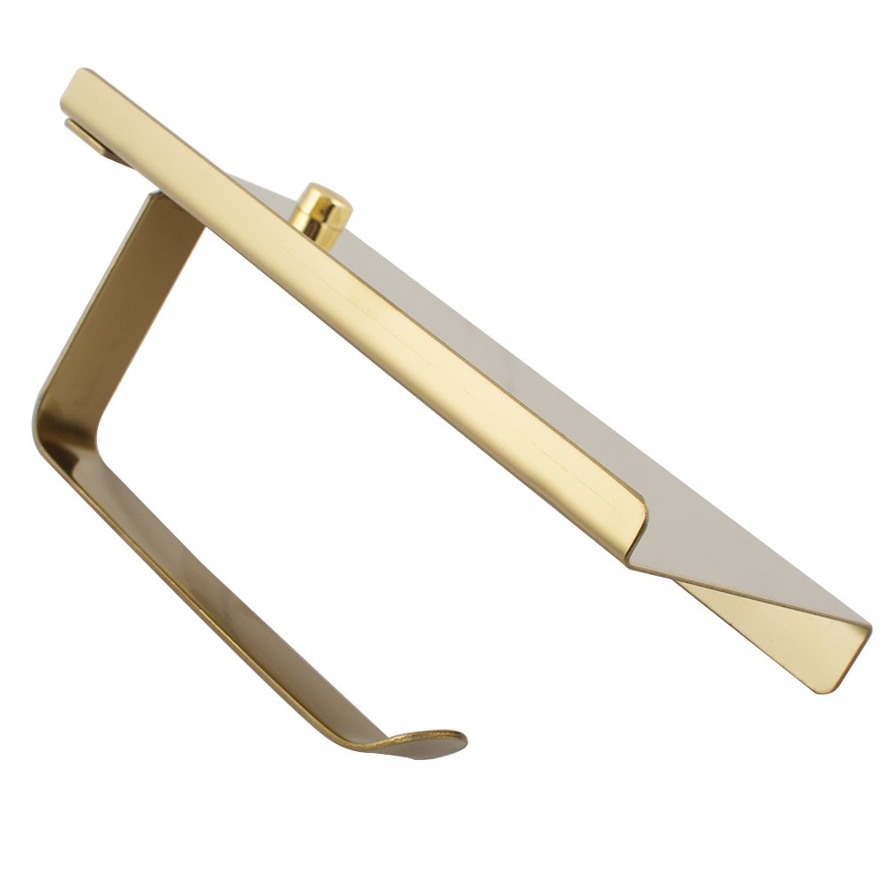 Risingmed Support de Papier Toilette Chrome Porte-Papier de Toilette WC, Porte-Rouleau de Papier Toilette en Acier Inoxydable (or)