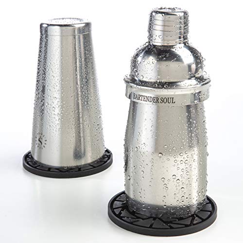 Professionelles Cocktail-Shaker-Set - 750 ml - 0,8 mm - Mit Doppel-Jigger-Messbecher, vielseitiger Silikonuntersetzer… – Bild 8
