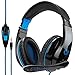 Anivia A9 Gaming Headset Stereo PC Computer Headphones with Microphone,Over Ear Noise Canceling 3.5mm Jack for PS4 New Xbox One Mac Gamer,Black/Blue
