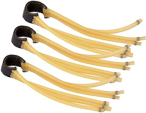 Outdoor Hunting Slingshot Rubber Band Sandstrom Ammos Holding Anti-slip leather Bands Tube Elastica Replacement Kits Slingshot Accessories (3 Pieces)