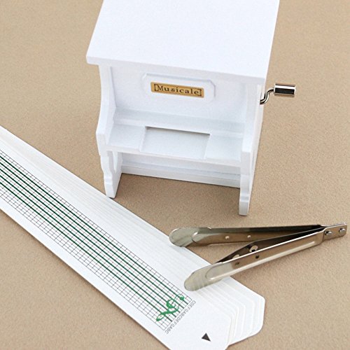 Youtang(TM) Wooden Music Box Musical Piano, DIY Make Yr Own Song Include a Punch and 30 Music Papers, 16 with Melody and 14 are Blank for You to Create Your Own Song! (Model2) - Thumbnail 2