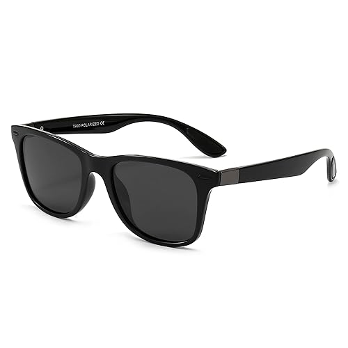 SUNGAIT Polarized Sunglasses for Men Black Square Sun Glasses Mens