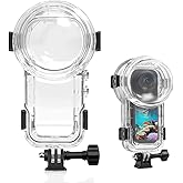 KETOPKIN Invisible Dive Case for Insta360 X5,60M/196FT Underwater Waterproof Diving Housing Cover Protective Shell for Insta 360 X5 Housings with Adapter Bracket Camera Accessories