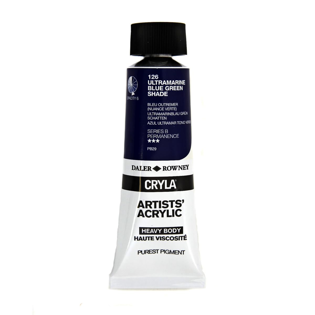 Daler-Rowney Cryla Acrylic 75 ml Ultramarine Blue Green, Professional Artists