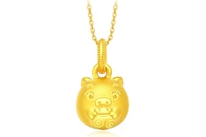 CHOW TAI FOOK 999 Pure 24K Gold Chinese Zodiac Rounded Face Pendant