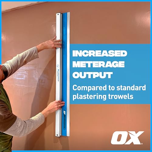 OX Speedskim Plaster Skimming Finishing Rule - SF 600mm I Stainless Steel Flex Blade & Extruded Aluminium Handle